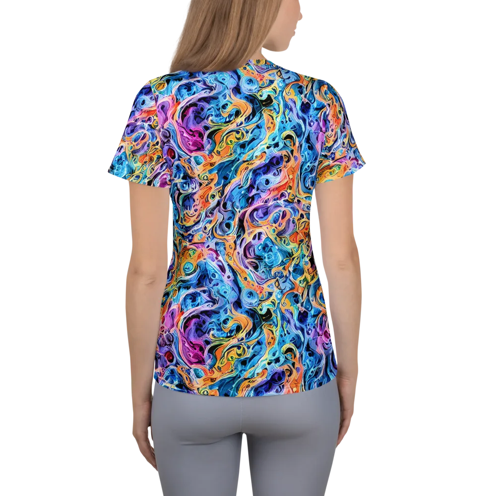 Rococo Vortex on Women's Athletic T-Shirt — Back