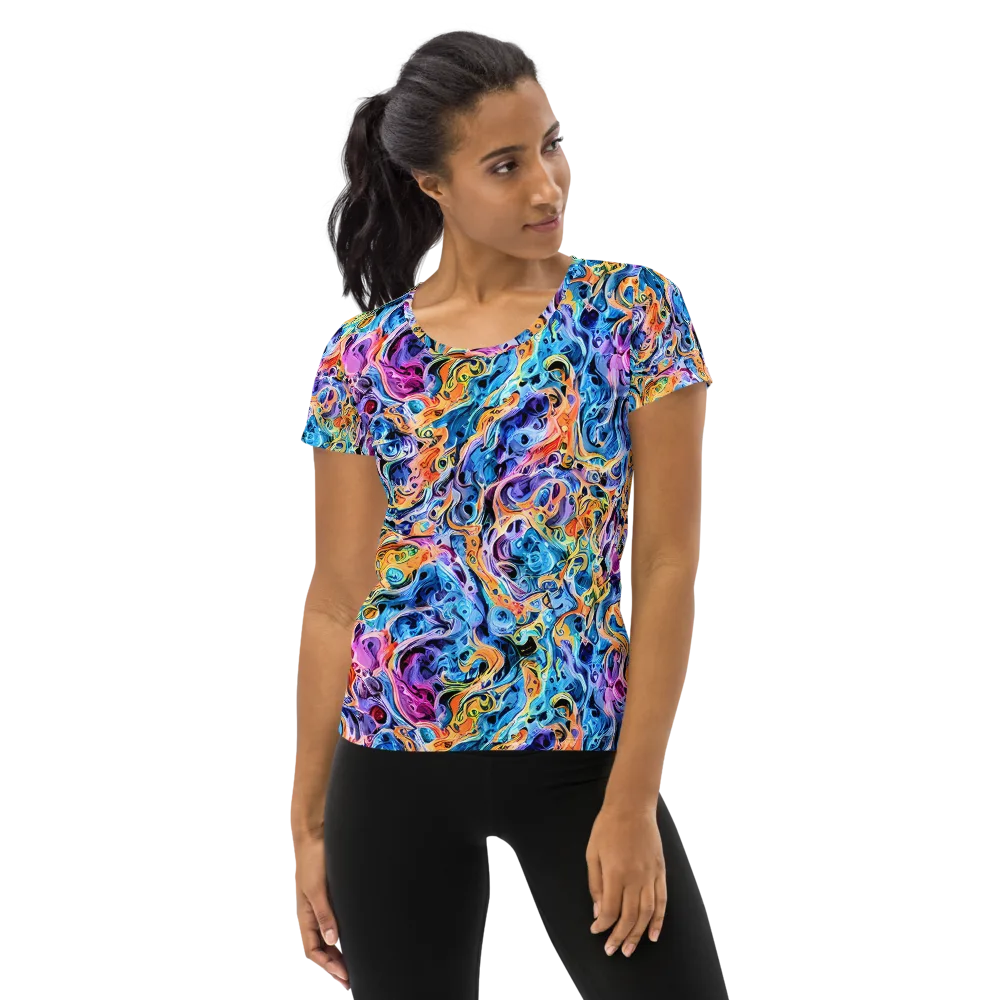 Rococo Vortex on Women's Athletic T-Shirt — Front