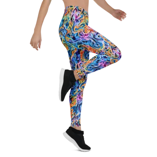 Rococo Vortex on a Leggings