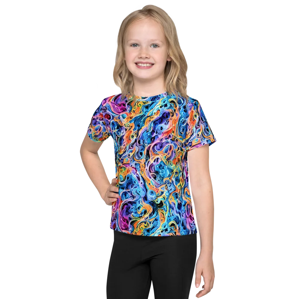 Rococo Vortex on Kids Crew Neck T-Shirt — Front
