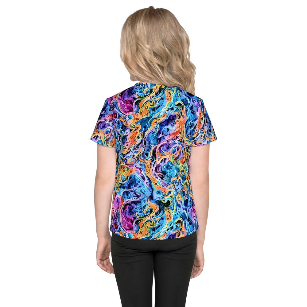 Rococo Vortex on Kids Crew Neck T-Shirt — Back