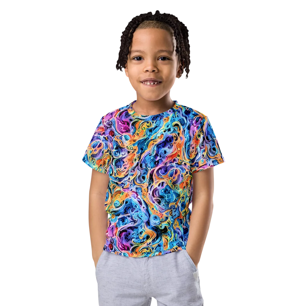 Rococo Vortex on Kids Crew Neck T-Shirt — Front