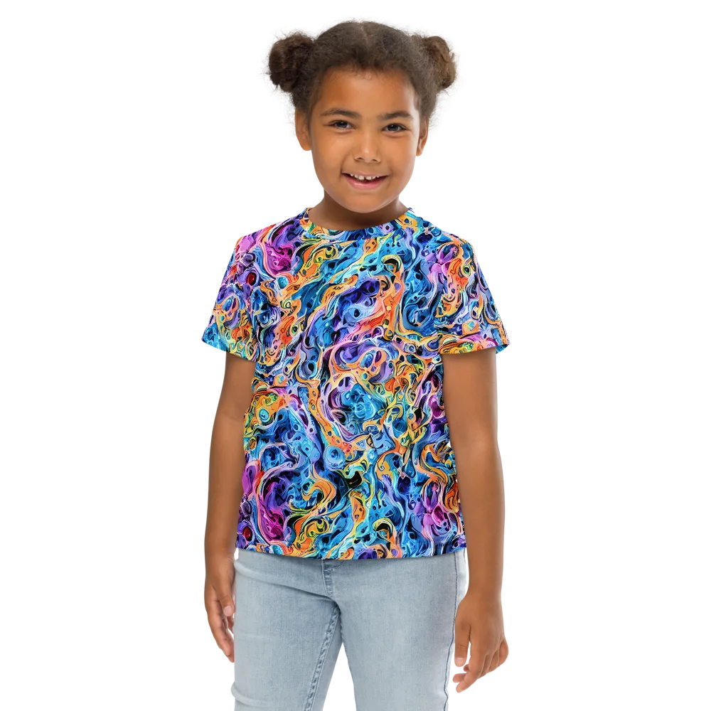 Rococo Vortex on Kids Crew Neck T-Shirt — Front