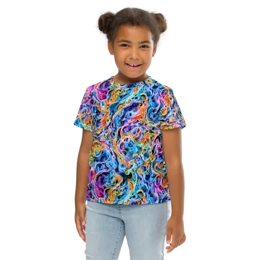 Rococo Vortex on a Kids Crew Neck T-Shirt