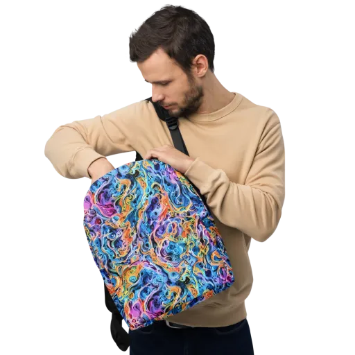 Rococo Vortex on a Minimalist Backpack