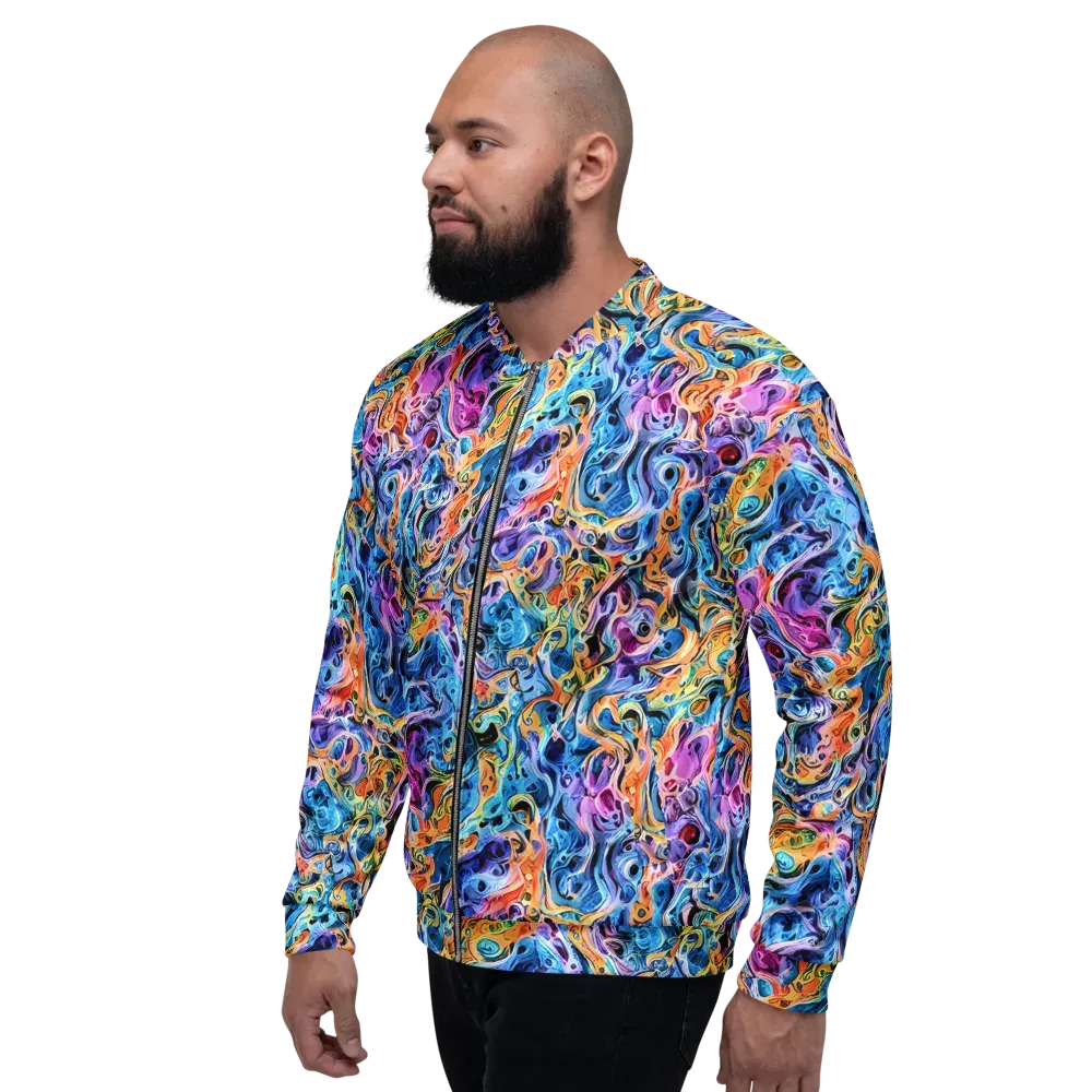 Rococo Vortex on Bomber Jacket — Left