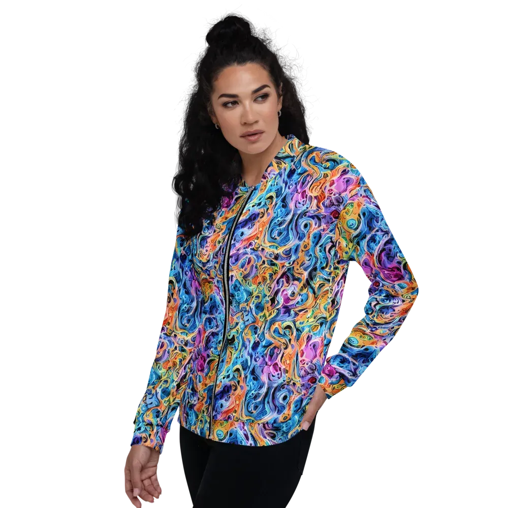 Rococo Vortex on Bomber Jacket — Left