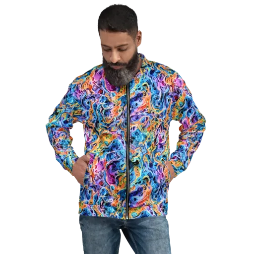 Rococo Vortex on a Bomber Jacket