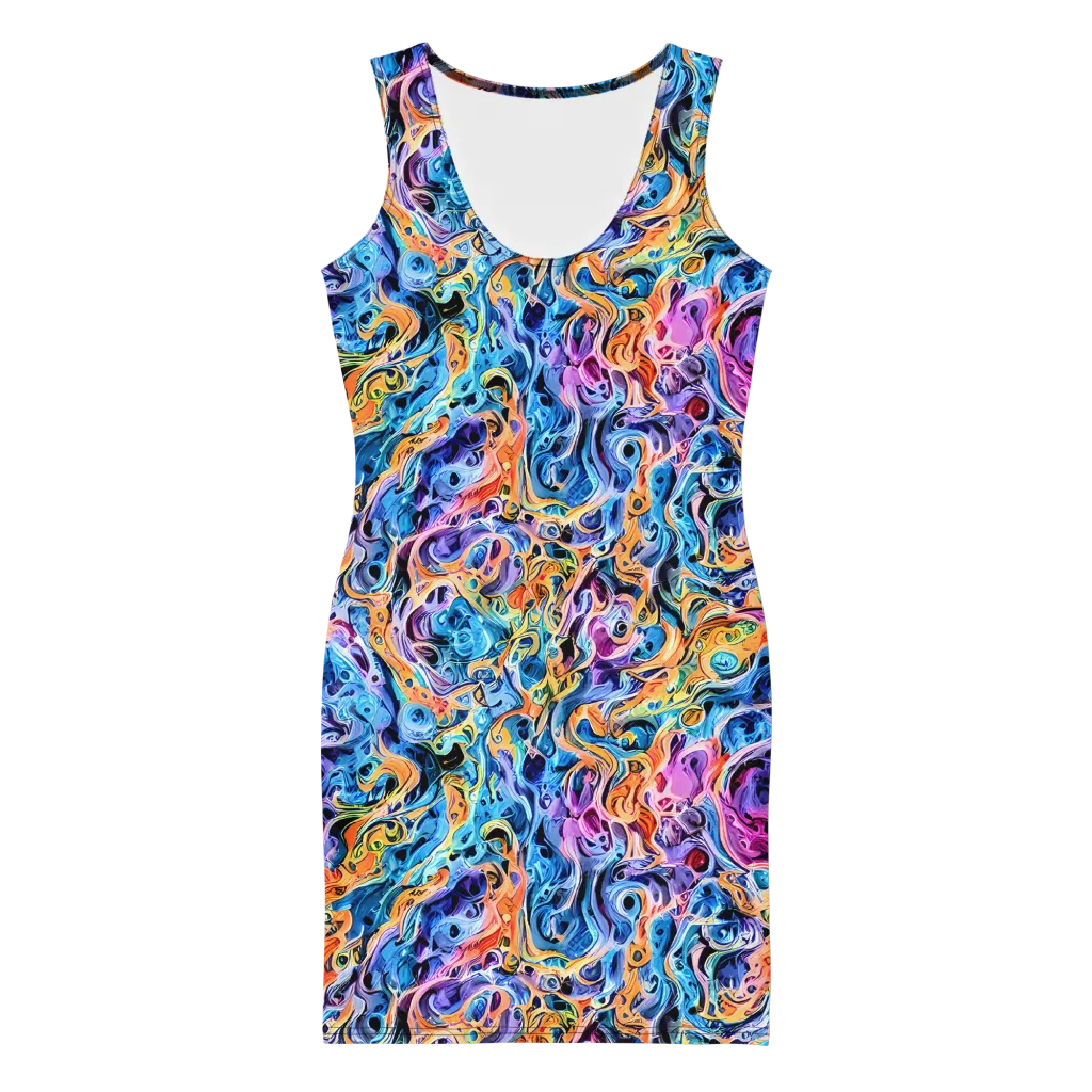 Rococo Vortex on Bodycon Dress — Front