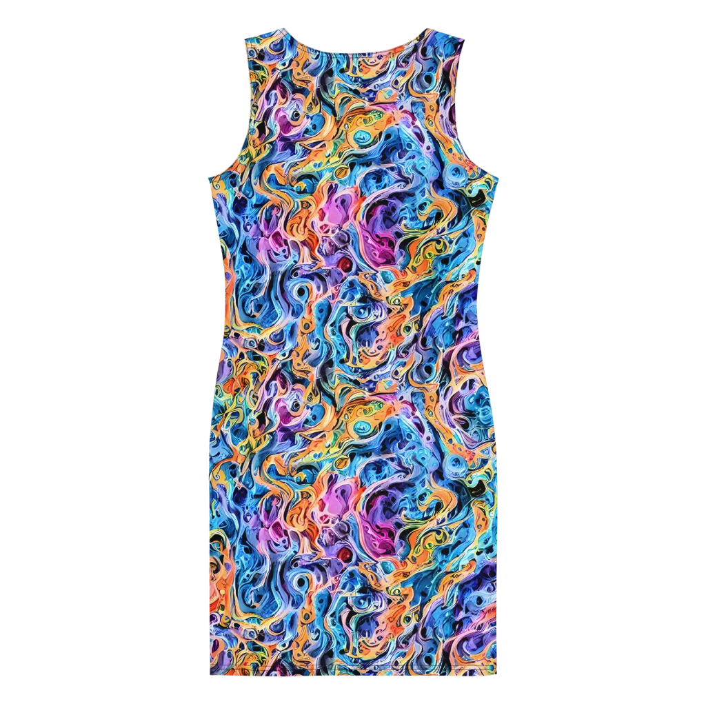Rococo Vortex on Bodycon Dress — Back