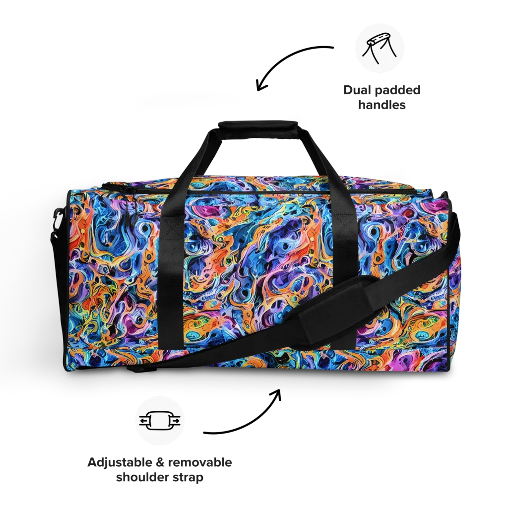 Rococo Vortex on Duffle Bag — Front