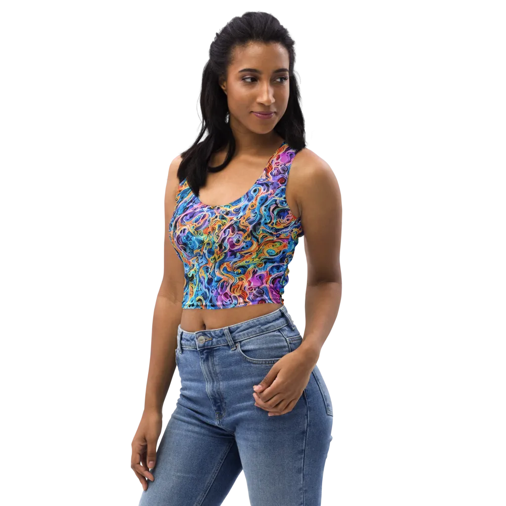 Rococo Vortex on Crop Top — Left Front