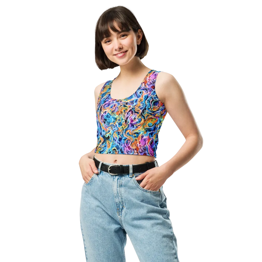 Rococo Vortex on Crop Top — Front