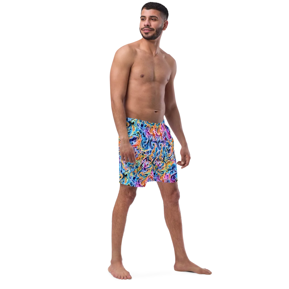 Rococo Vortex on Swim Trunks — Right Front