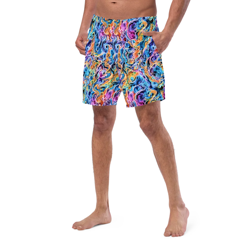 Rococo Vortex on Swim Trunks — Left Front