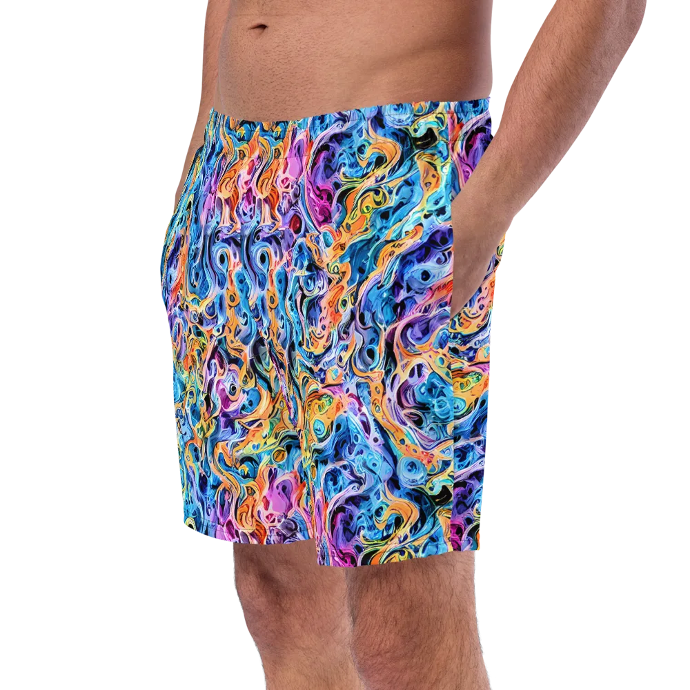 Rococo Vortex on Swim Trunks — Left Front