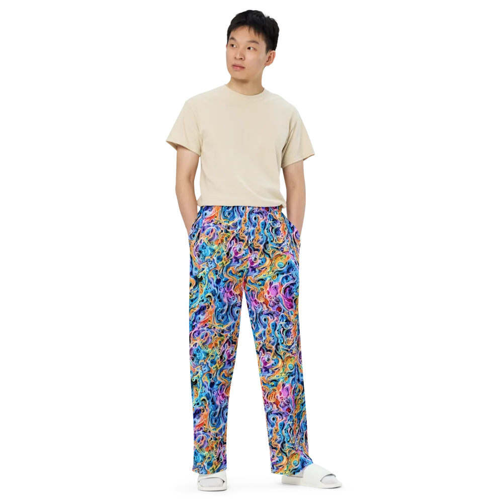 Rococo Vortex on Wide-Leg Pants — Front