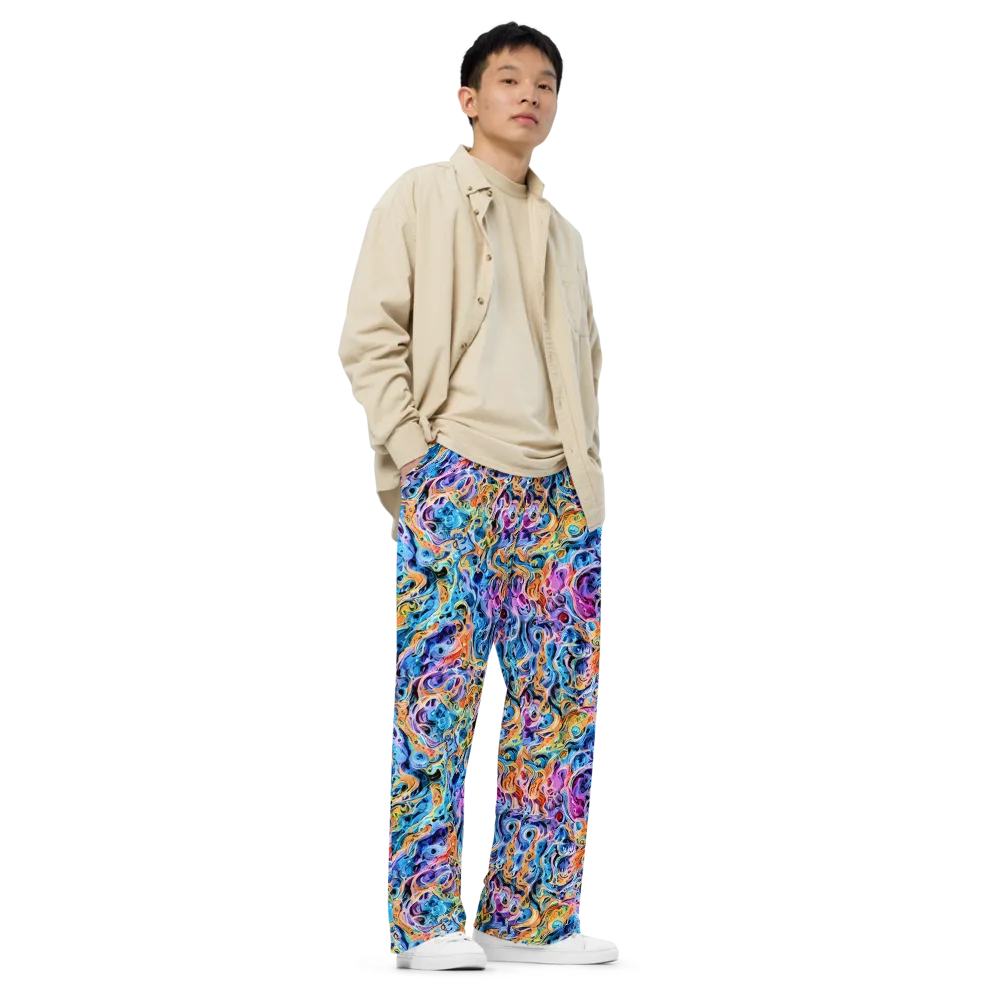 Rococo Vortex on Wide-Leg Pants — Right Front
