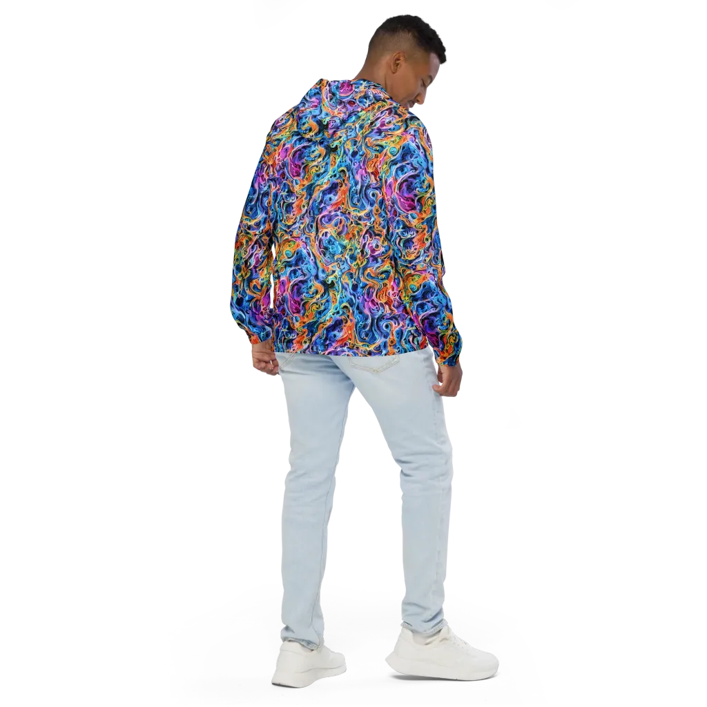 Rococo Vortex on Men's Windbreaker — Back