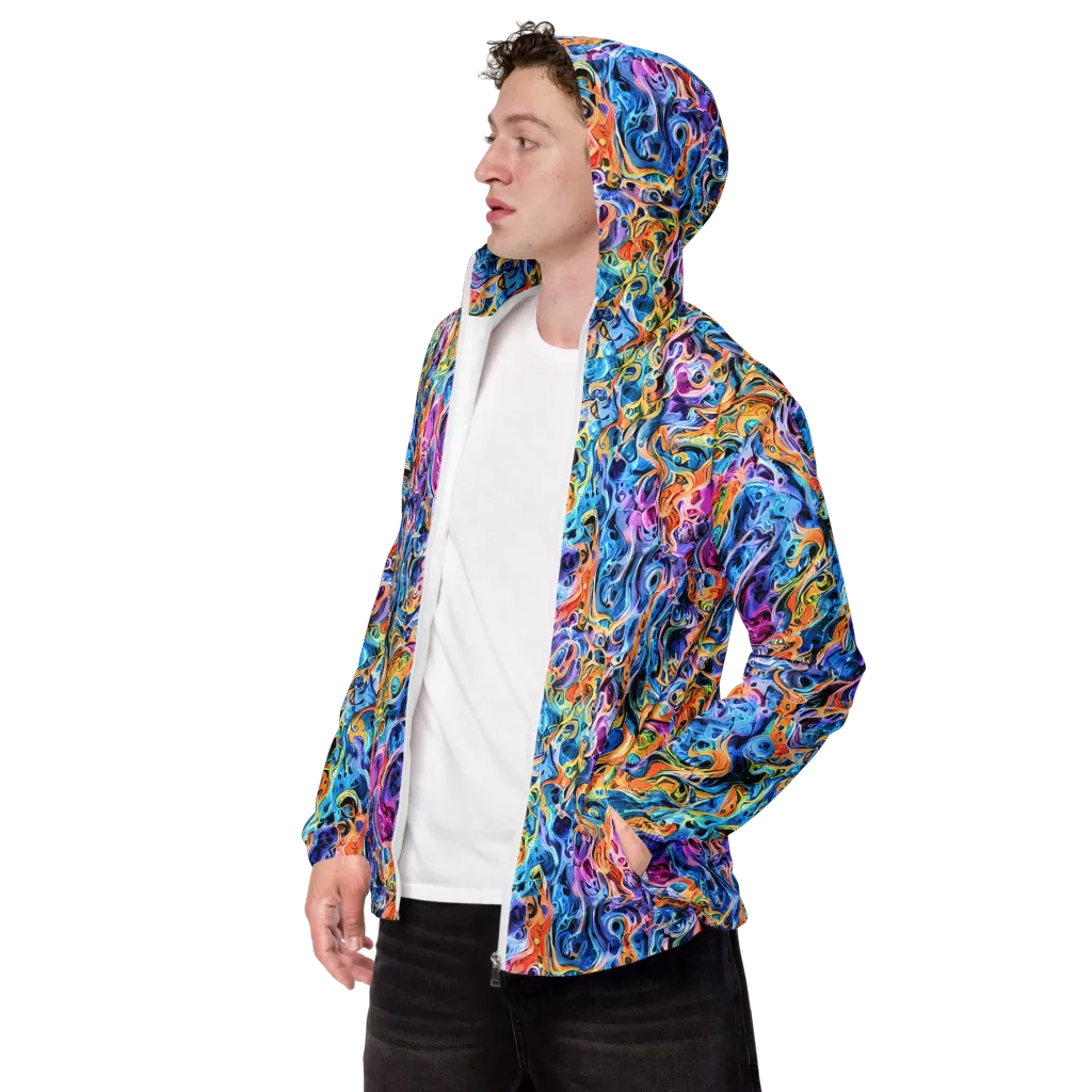 Rococo Vortex on Men's Windbreaker — Left Front