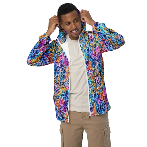 Rococo Vortex on a Men's Windbreaker