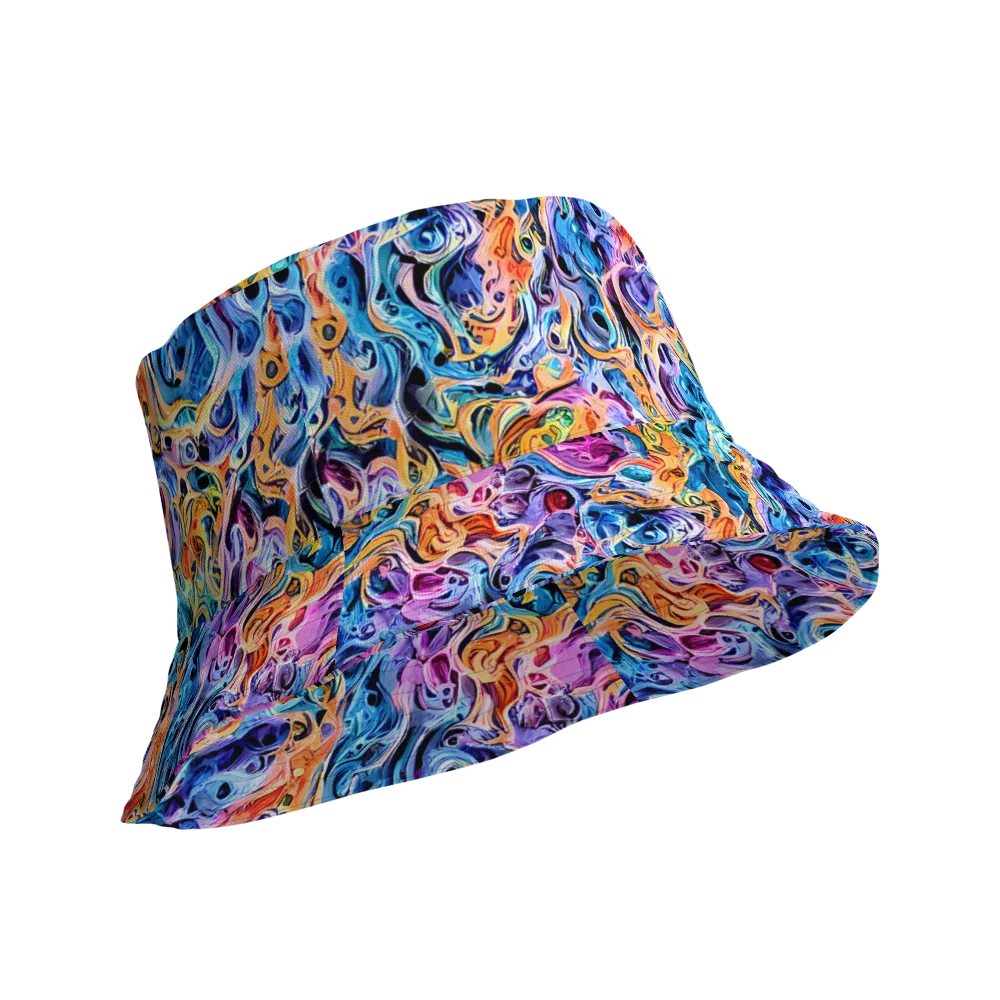 Rococo Vortex on Reversible Bucket Hat — Product details Outside