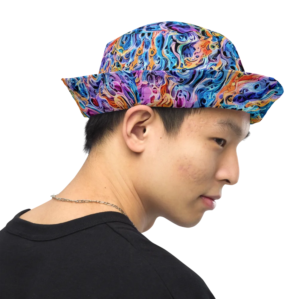 Rococo Vortex on Reversible Bucket Hat — Right Outside