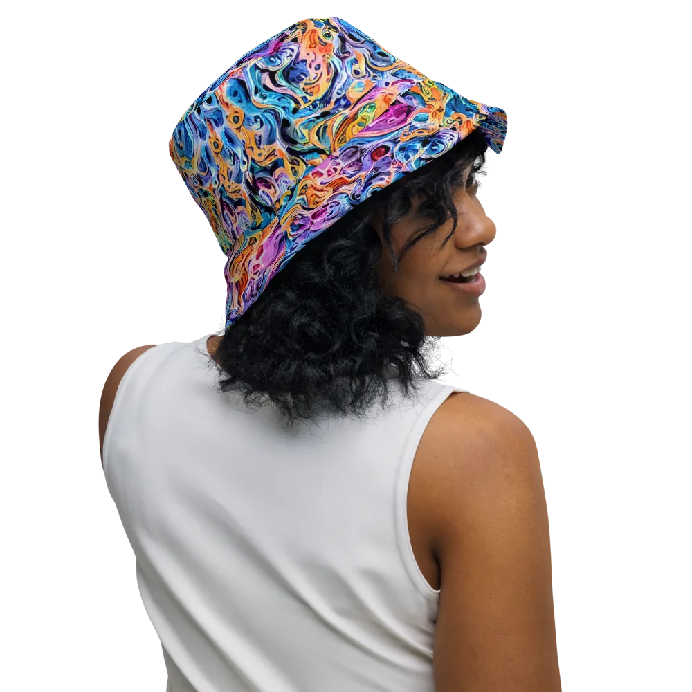 Rococo Vortex on Reversible Bucket Hat — Right Outside