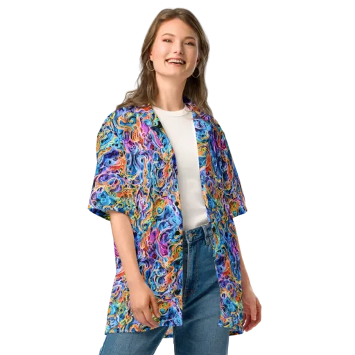Rococo Vortex on a Button Shirt