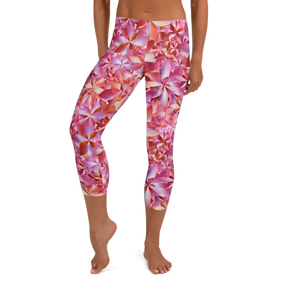 Petal Prism on Capri Leggings — Front