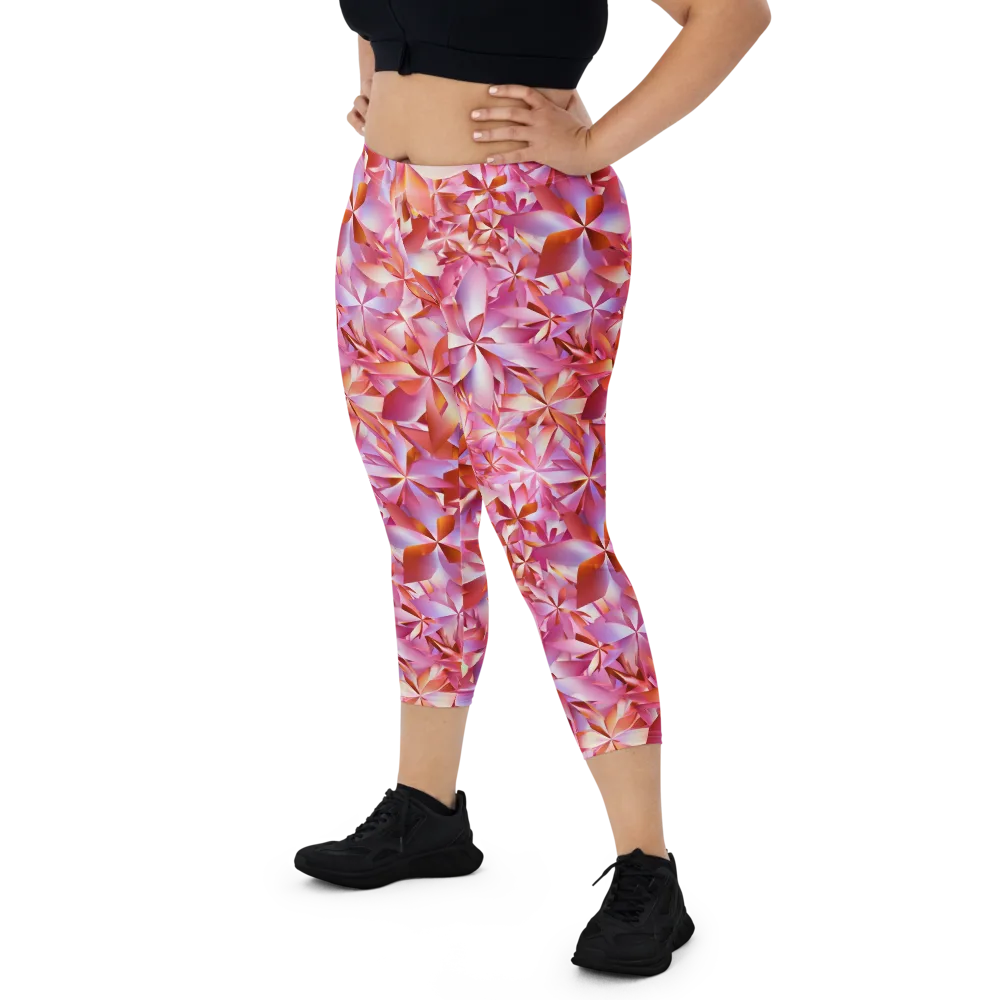 Petal Prism on Capri Leggings — Front