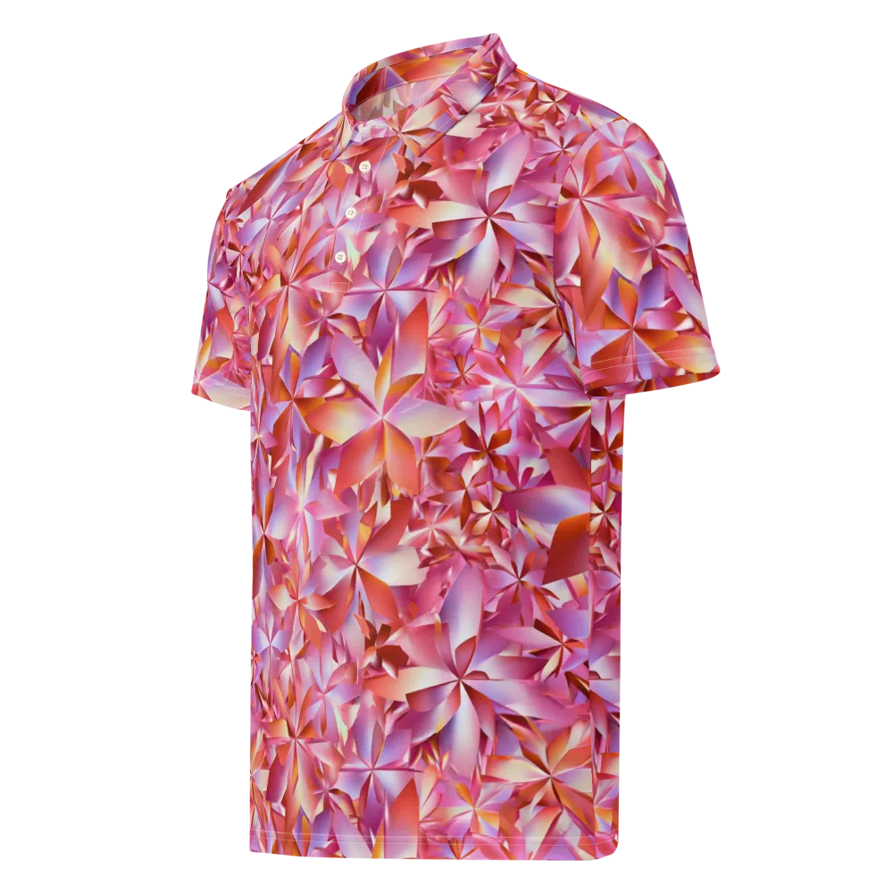 Petal Prism on Men's Slim Fit Polo Shirt — Left Front