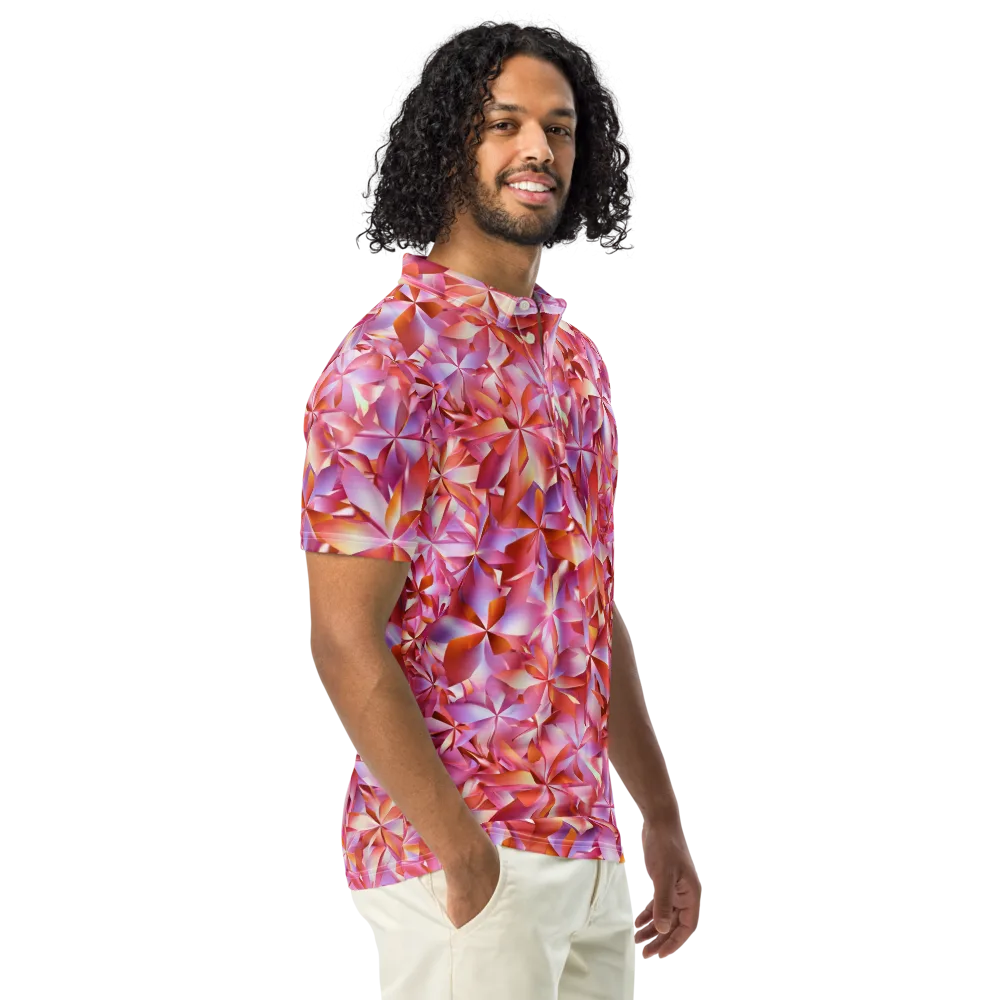 Petal Prism on Men's Slim Fit Polo Shirt — Right Front