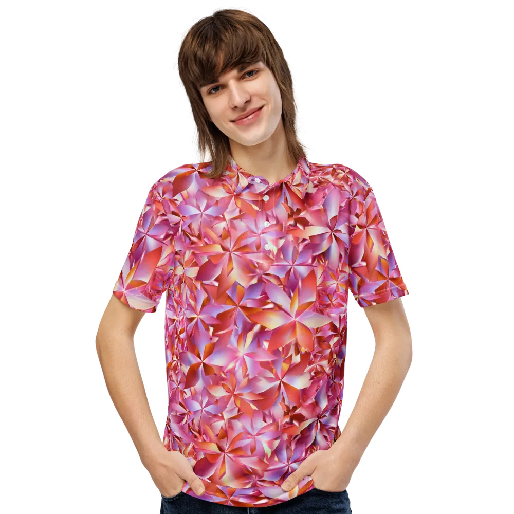 Petal Prism on Men's Slim Fit Polo Shirt — Front