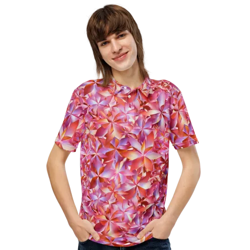 Petal Prism on a Men's Slim Fit Polo Shirt