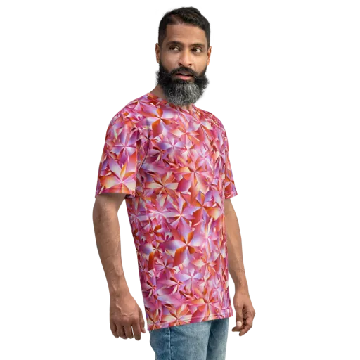 Petal Prism on a Men's Crew Neck T-Shirt