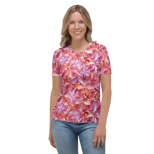Petal Prism on a Women's Crew Neck T-Shirt