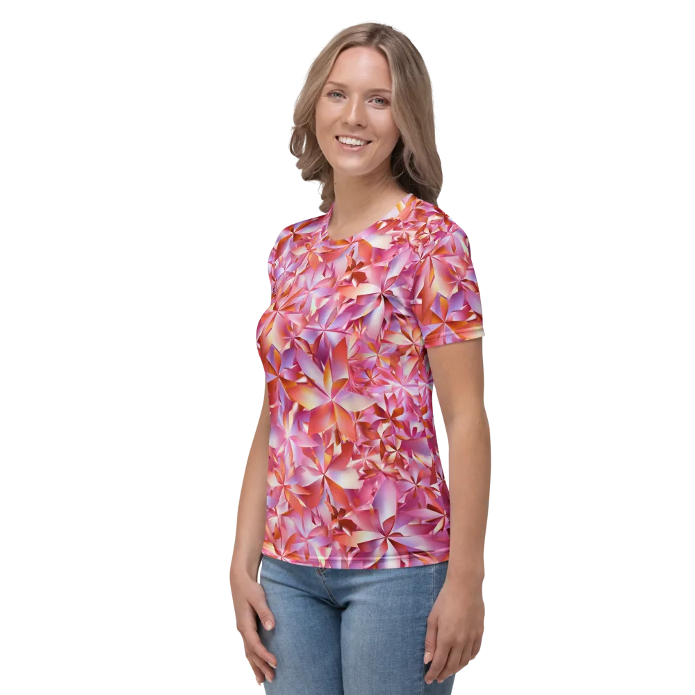Petal Prism on Women's Crew Neck T-Shirt — Left