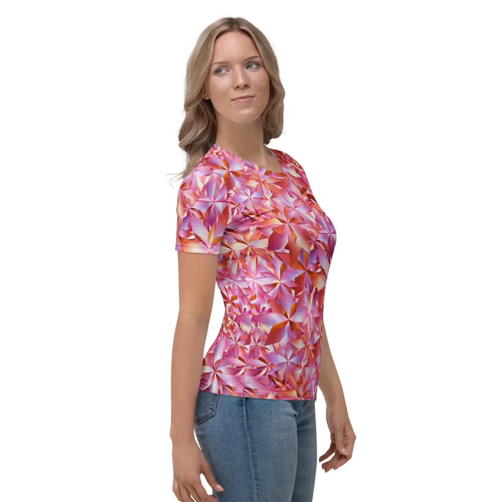 Petal Prism on Women's Crew Neck T-Shirt — Right