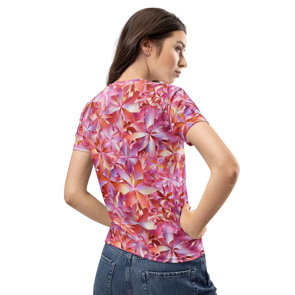 Petal Prism on Women's Crew Neck T-Shirt — Back