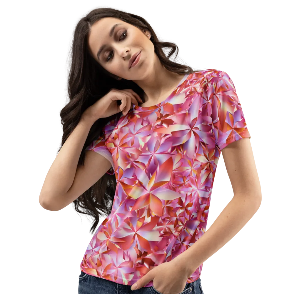Petal Prism on Women's Crew Neck T-Shirt — Left Front