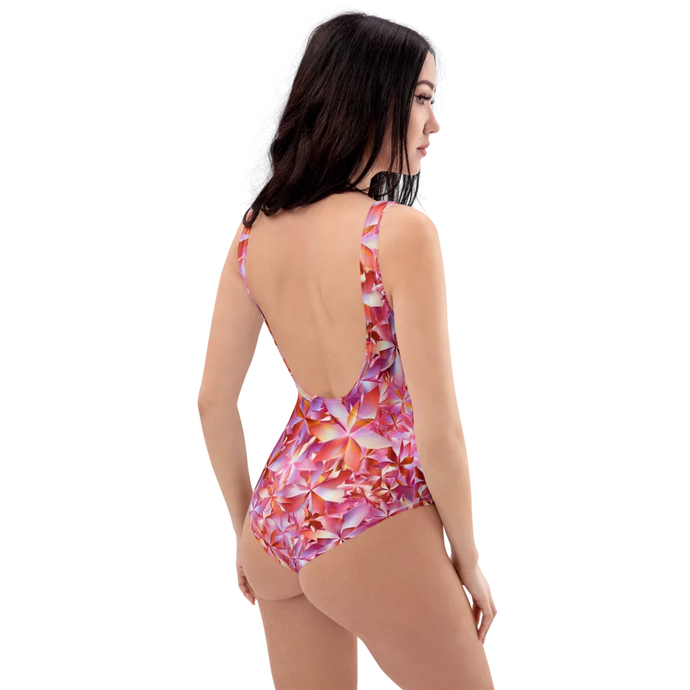 Petal Prism on One-Piece Swimsuit — Right Back