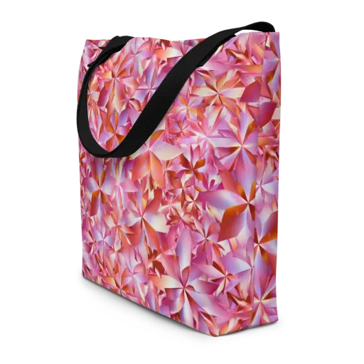 Petal Prism on a Large Tote Bag W/ Pocket