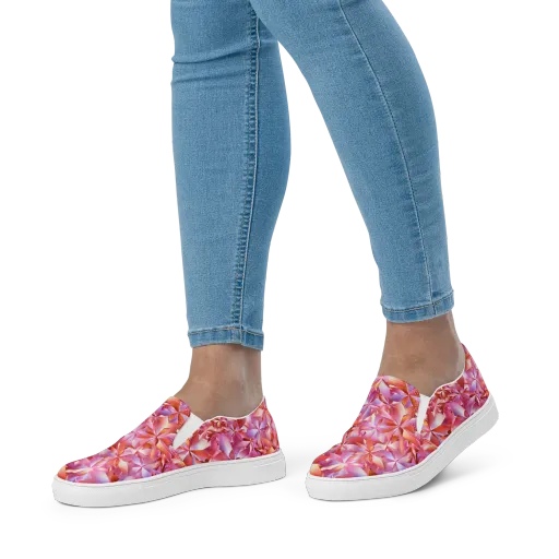 Petal Prism on a Women's Slip-On Canvas Shoes