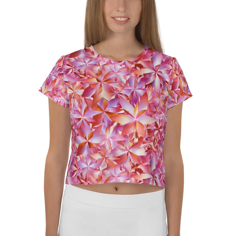 Petal Prism on Crop Tee — Front