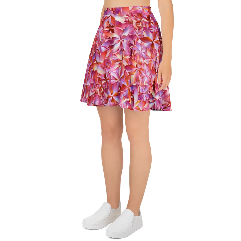 Petal Prism on Skater Skirt — Left