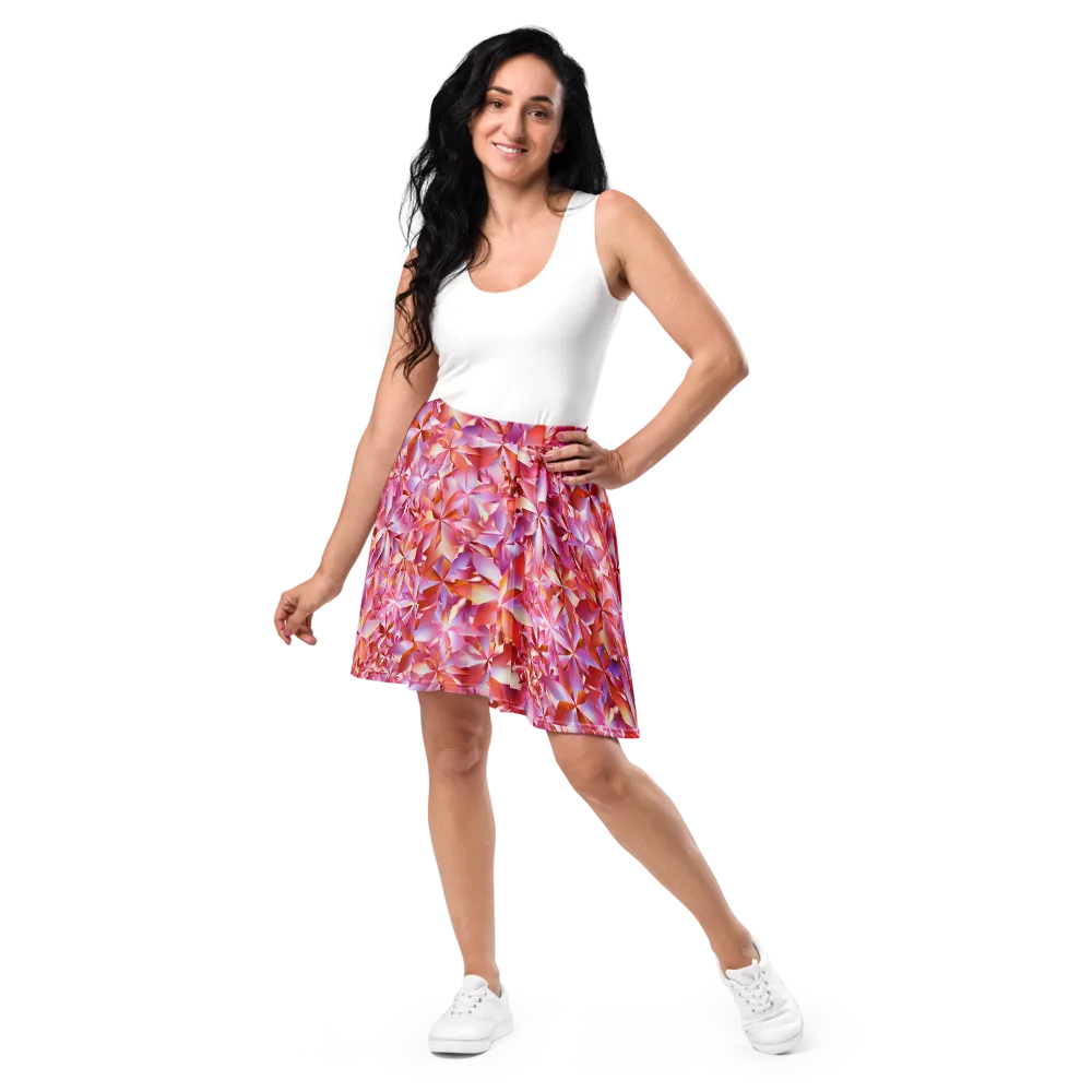 Petal Prism on Skater Skirt — Front