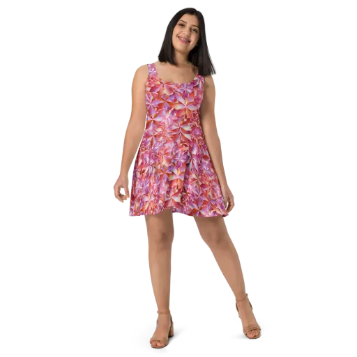 Petal Prism on a Skater Dress