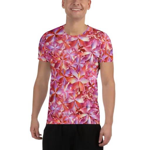 Petal Prism on a Men's Athletic T-Shirt