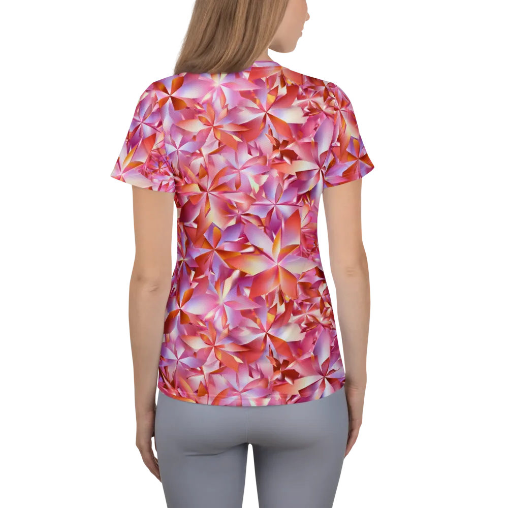 Petal Prism on Women's Athletic T-Shirt — Back